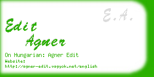 edit agner business card